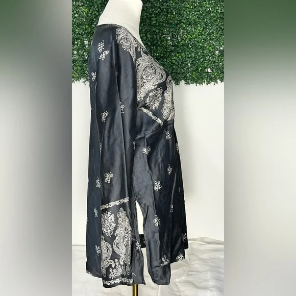 New York City Design Co Y2K Silk Fairy Top M Floral Paisley Whimsigoth Fairy - Picture 3 of 11